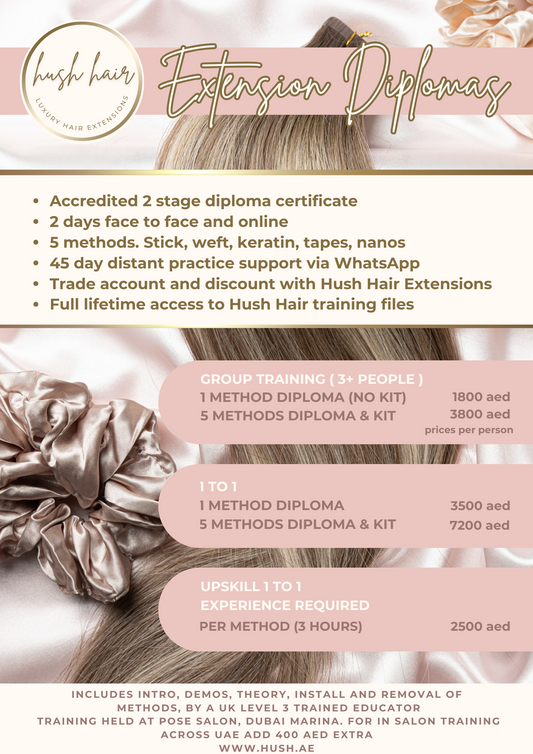 GROUP HAIR EXTENSION TRAINING (3+ PEOPLE)